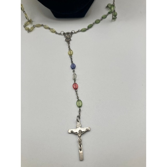 St Labre Indians Multicolored Rosary Beads 22 7/8 Inch Necklace! - Picture 2 of 12